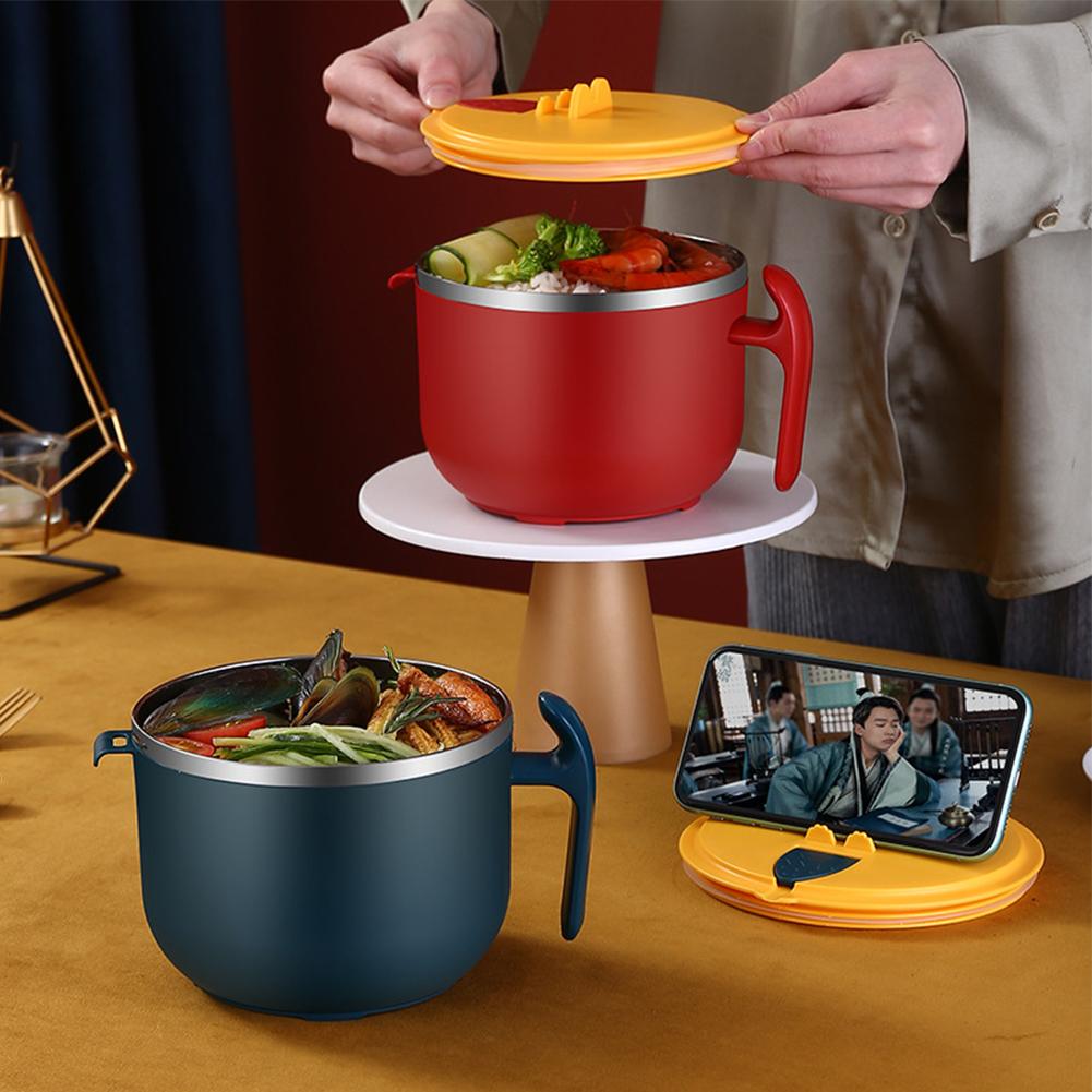 Миска для лапши быстрого приготовления Кухонная миска для рамэна из нержавеющей стали