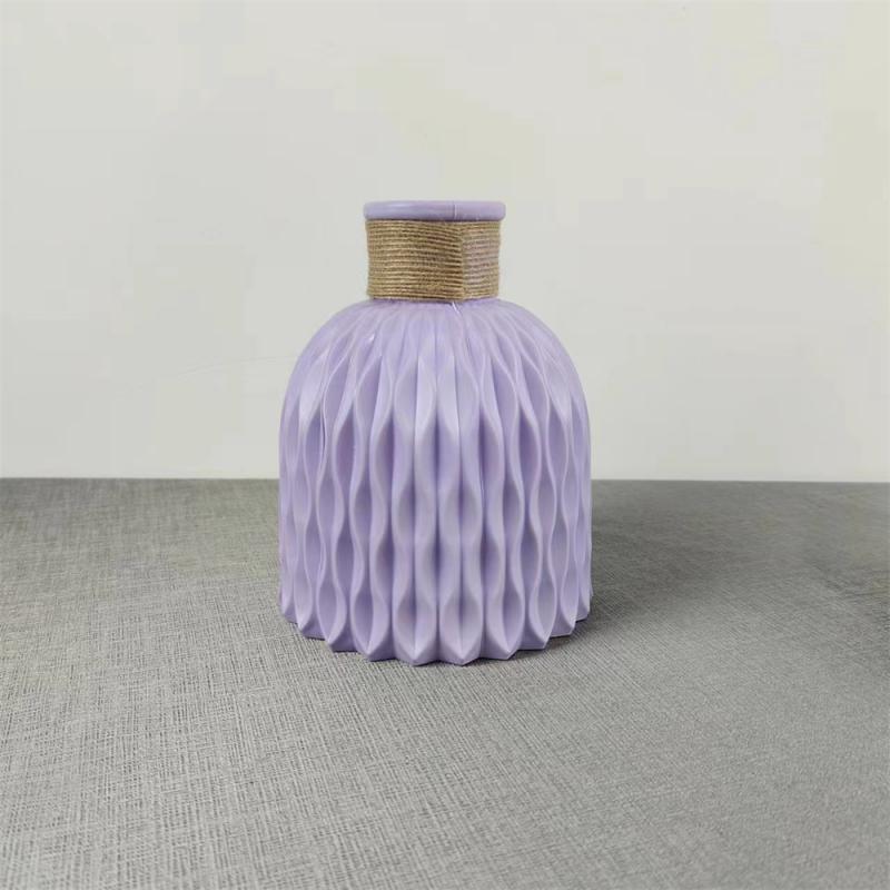 Modern Flower Vase Imitation Ceramic Flower Pot Decoration Home Plastic Vase Flower Arrangement Nordic Style Home Decoration