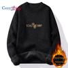 Cozy Up Men's Plush and Thickened Knitted Pullover Thermal Warm Sweater Outside
