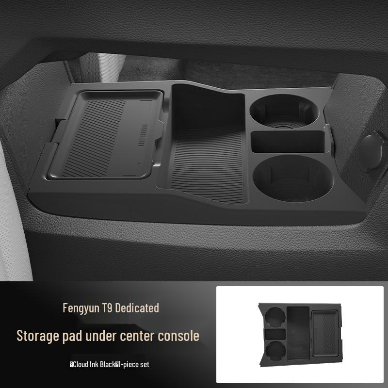 Applicable to Fengyun T9 Car Interior Double-Layer Partitioned Storage Box Accessory
