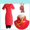 Изысканный красный костюм для косплея Gintama Kagura, униформа, платье и комплект брюк для поклонников аниме