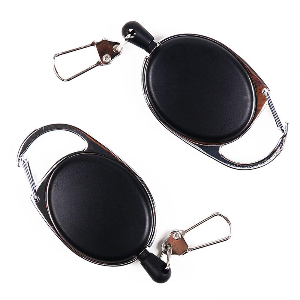 Tag Card Recoil ABS Anglers Keychain ID Lanyard Key Ring Retractable Pull Badge Reel Badge Holder