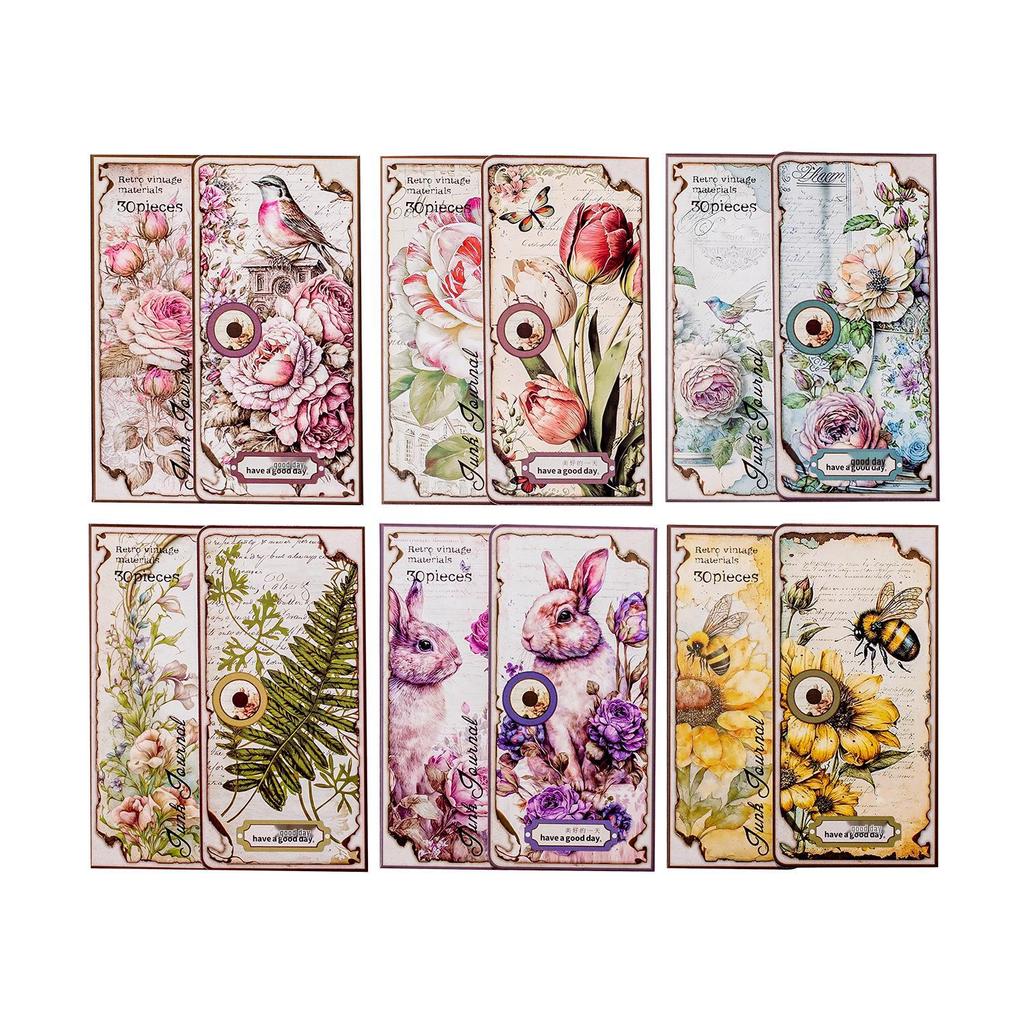 Beautiful Day Lost Garden Paper Series: 30 Art Collage Sheets, 6 Designs