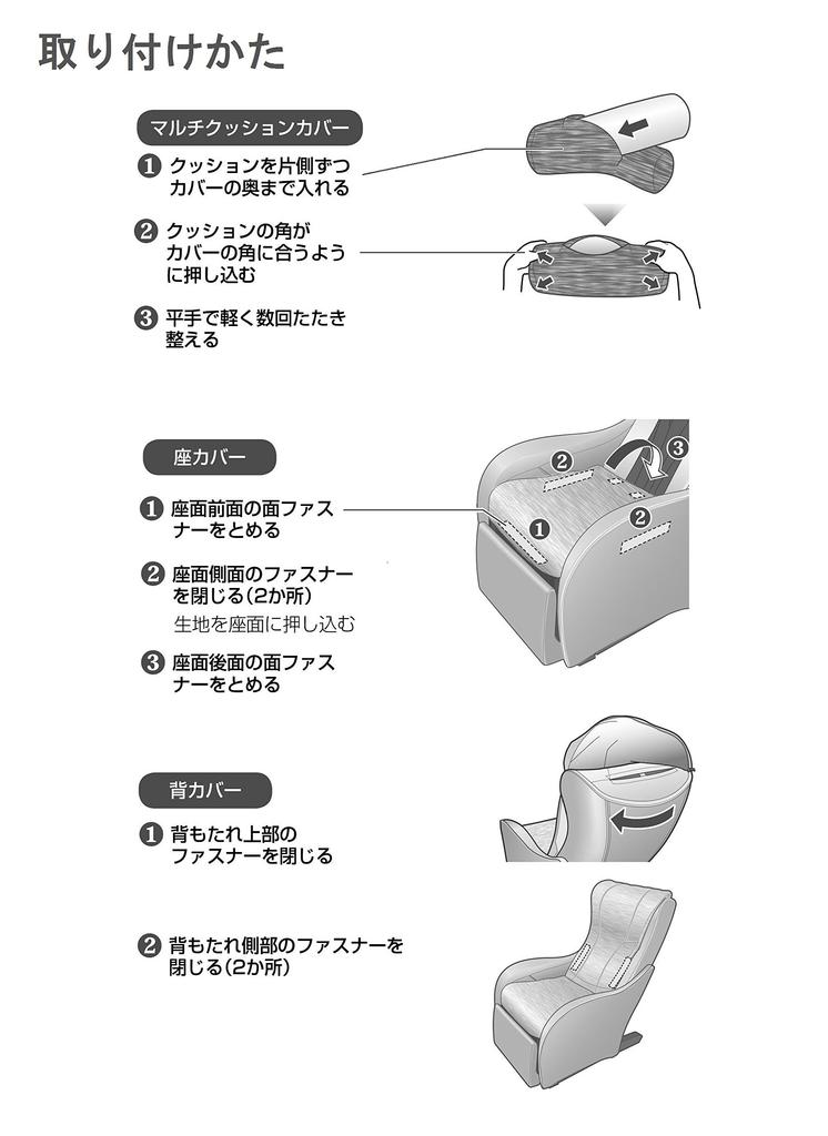 Panasonic Чехол для массажного кресла Белый кожаный стиль Dress-up EP-MP64 EP-2M64-C