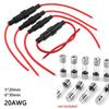 1/10Pcs with 20AWG Wire Cable Fuse Casing 250V Fuse Tube New Glass Fuse Holder