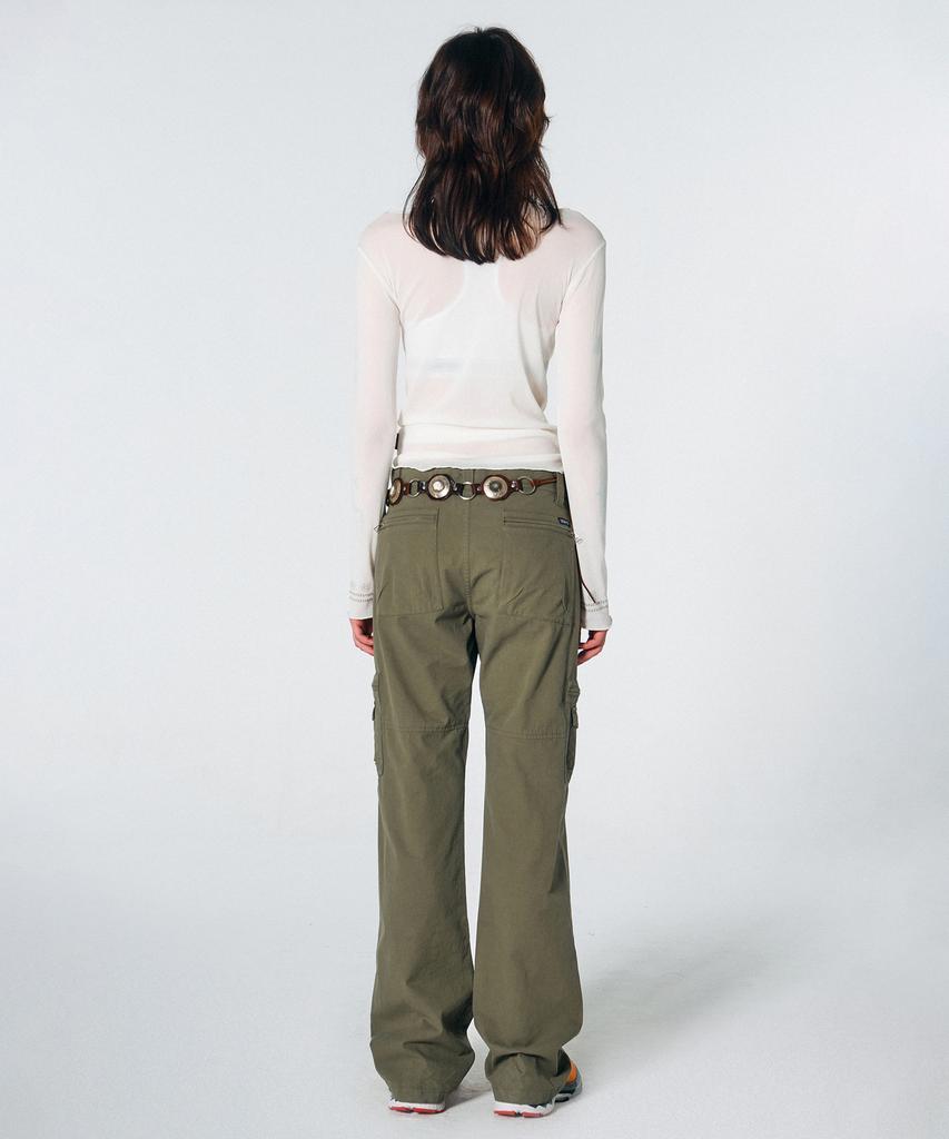 SCULPTOR Straight Lowrise Cargo Pants Khaki