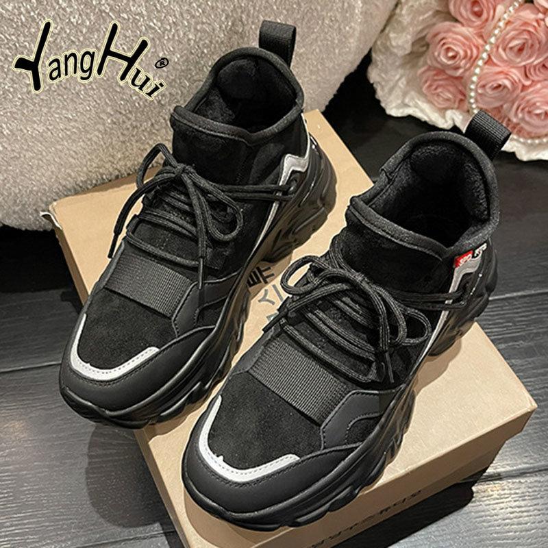 Дизайнерские кроссовки для женщин 2024 года, модные, корейские, удобные, повседневные, сращивающиеся, беговые, спортивные, на платформе, весна-осень
