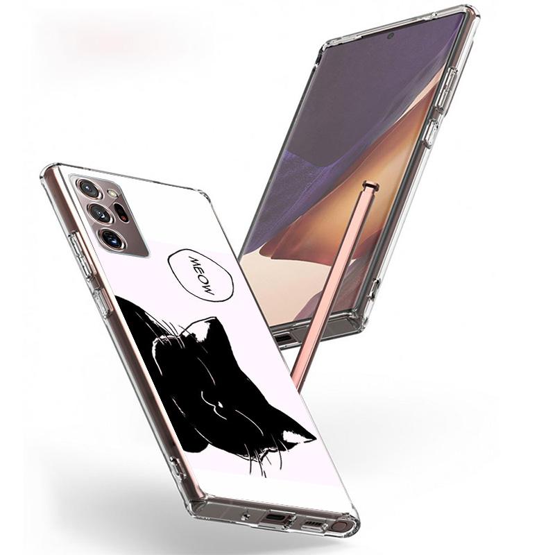 Cat Cute Kitten Cartoon Cover Phone Case For Samsung Galaxy S26 S25 Edge S24 Ultra S23 S22 Plus S21 S20 FE Soft Fundas Shell Gal