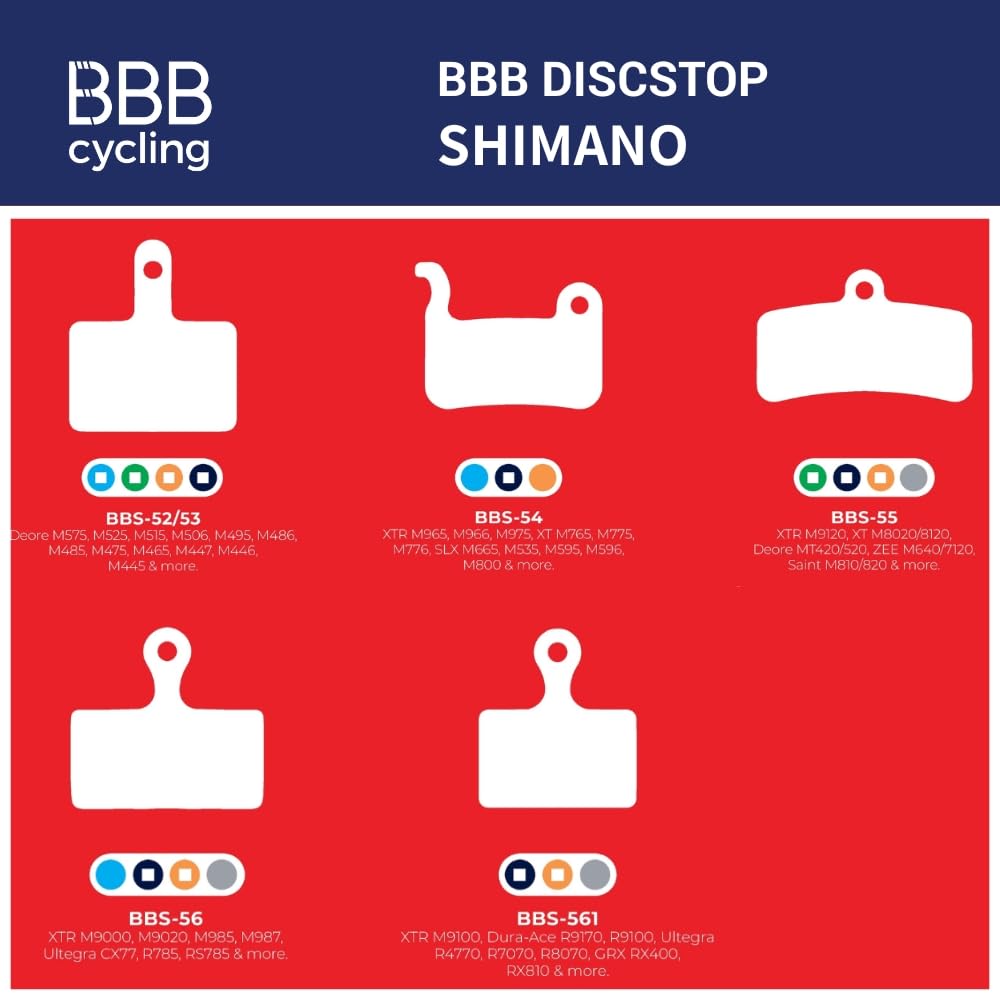 Тормозные колодки для дисковых тормозов BBB, Disc Stop, BBS-54, Совместимы с Shimano