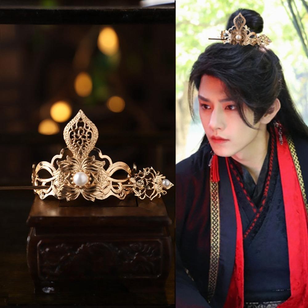 Головной убор, держатель для волос «конский хвост», китайская ханьфу-корона династии Тан, изысканный аксессуар для волос