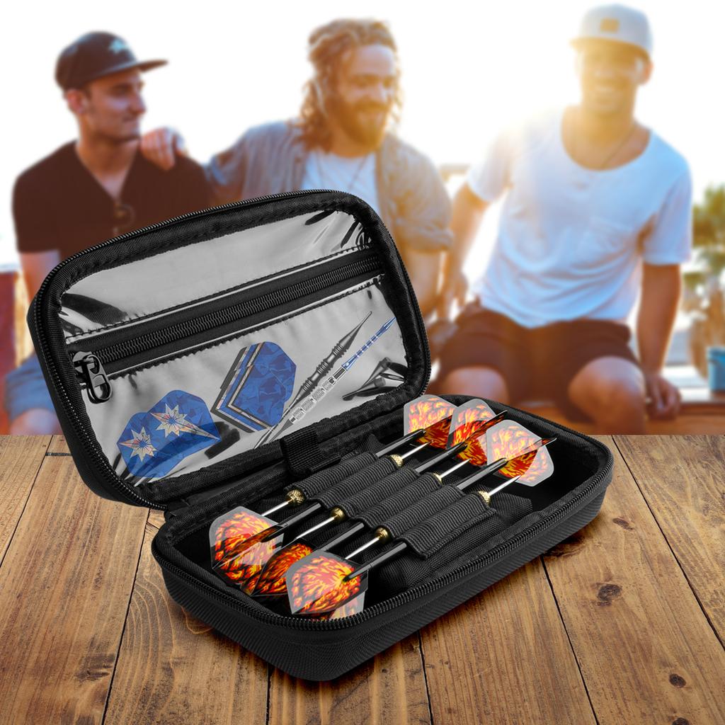 EVA Foam Shell Dart Case Holds 6 Darts and Accessories Tips Shafts and Flights for Steel Tip and Soft Tip Darts