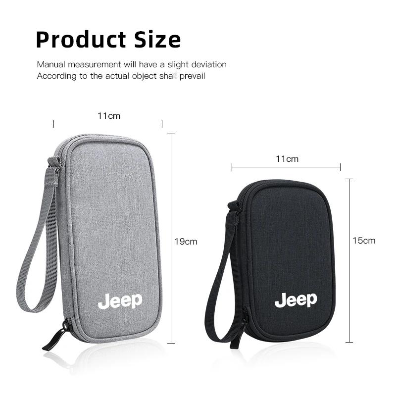 Для автомобиля Jeep Кабельный Привод Наушники Зарядное Устройство Портативная Сумка Для Хранения Для Jeep Grand Cherokee Wrangler JK Gladiator Compass Renegade