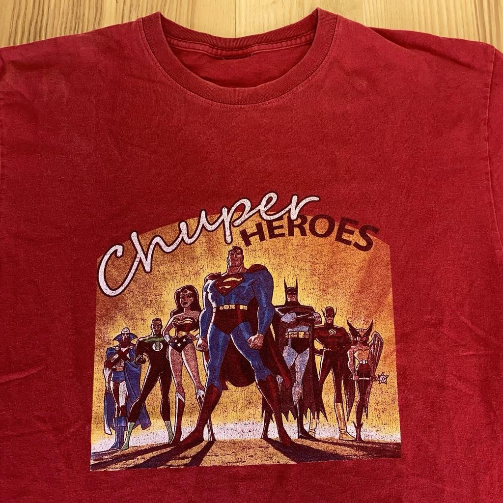 Tecate Light Chuper Heroes Mens Large DC Super Justice League Promo Tee Shirt