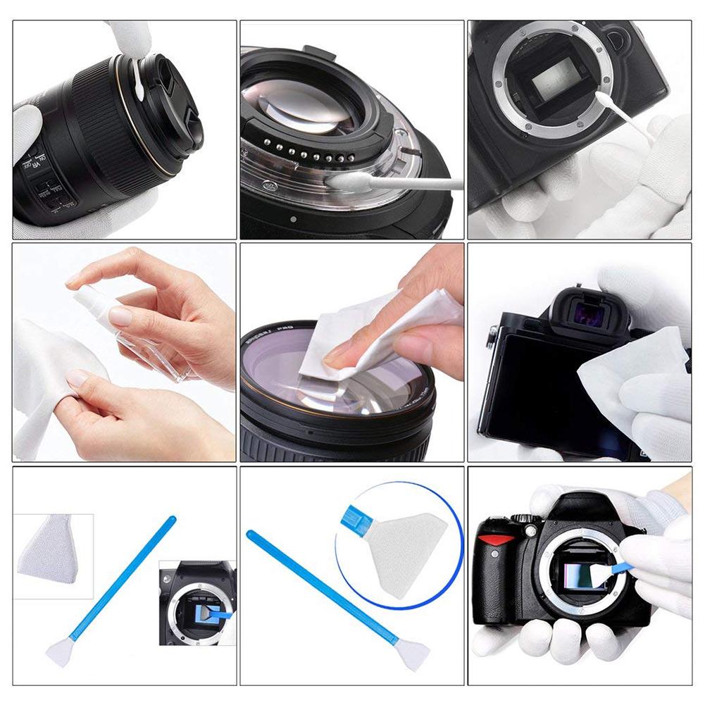 7-47Pcs Camera Cleaner Kit DSLR Lens Digital Camera Sensor Cleaning Set for Sony Fujifilm Nikon Canon SLR DV Cameras Clean Kit