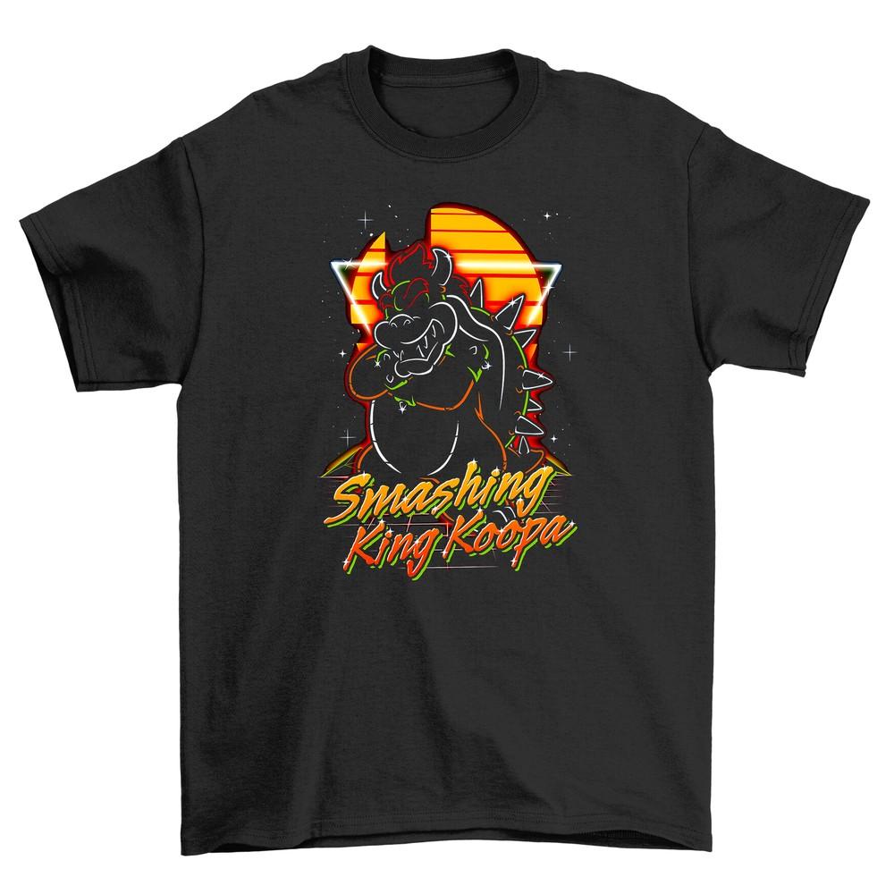 Черная футболка 'Smashing King Koopa' - Повысьте уровень своего гардероба с помощью этого ти-цепта