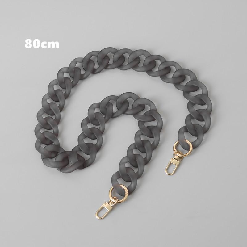 New Fashion Woman Bag Accessory Detachable Parts Replacement Chain Grey Resin Luxury Strap Women Acrylic Shoulder Handle Chain