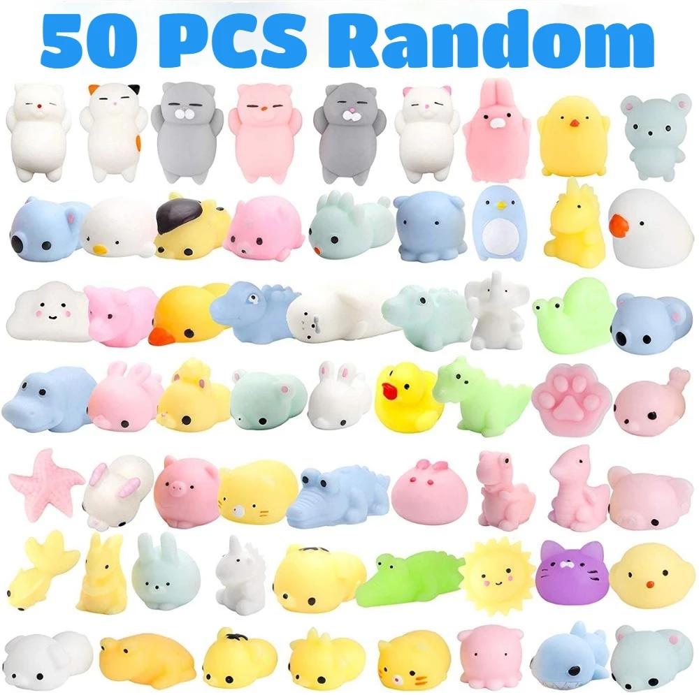 50-5 шт. Kawaii Squishies Mochi Anima мягкие игрушки для детей антистрессовый мяч сжимать вечерние сувениры игрушки для снятия стресса на день рождения