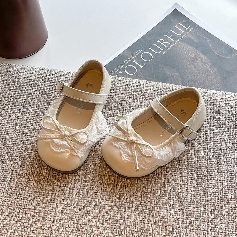 Весна 2026 Девочки Бант Принцесса Мягкая Подошва Кожаные Лоферы