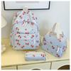 Cherry Backpack Japanese Style Fruit Print Lightweight School Bag for Middle School Girls Casual Travel