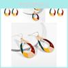 Stylish Graffiti Double-sided Geometric Alloy Earrings For Women Trendy And Unique Design