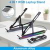 USB Docking Station Laptop Stand 4IN1 Notebook Bracket Portable RGB Cooling Stand  PC Accessories