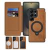 KEYSION Кожаный кошелек-книжка для Samsung Galaxy S25 S26 Ultra 5G S26+ S25 FE Слот для карт Магнитный 360-градусный держатель-кольцо Чехол для телефона