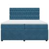 Maison Exclusive - Sommier à lattes de lit et matelas Bleu foncé 200x200cm Velours