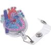 Heart Badge Reel Acrylic Alligator Clip Gift Badge Holder  Office
