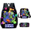 Trend Backpack Rainbow Friends Backpack European and American Vintage School Bag Fourth Grade Bag