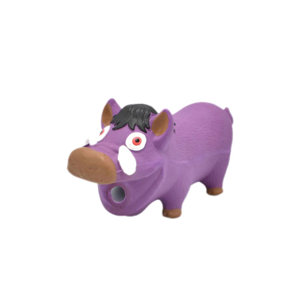 Dog Squeaky Soft Rubber Toy Dog Latex Chew Toy Bite Resistant Pig Shape Puppy Sound Toy Dog Supplies For Small Medium Large Dog