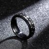 5 Mm 316l Stainless Steel Wedding Band Ring Numerals Black Cool Punk Rings For Men Women Fashion Jewelry
