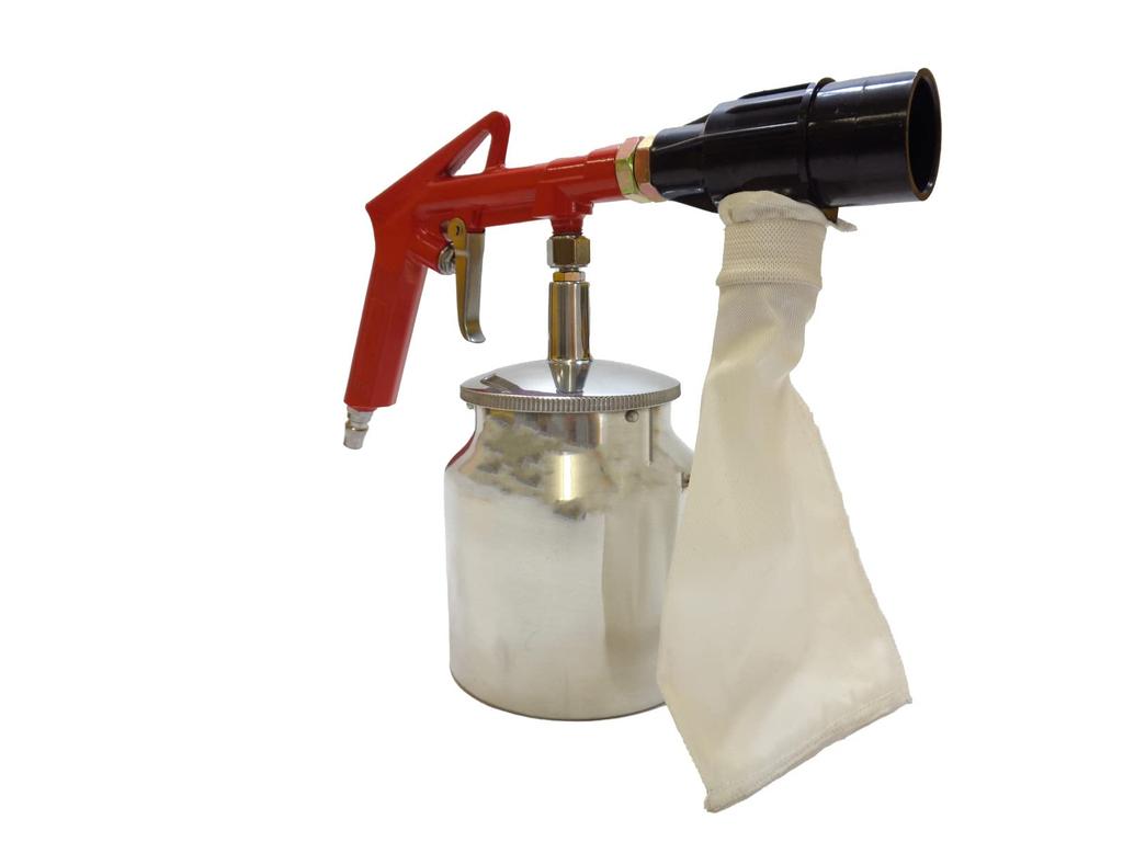 Air Sandblast Gun for Spot Use, Suction Type, No Blast Cabinet Required, Attachment, Sand Included