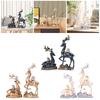 2Pcs Elk Statues Figurines Family Wedding Valentine's Day Home Decor Ornament Festival Gift Bedroom Bookshelf Fengshui Ornament