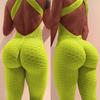 Sexy Female Stretch Skinny Slim Backless Sling Sleeveless Cutout Butt Lift Yoga Fitness Gym Jumpsuit