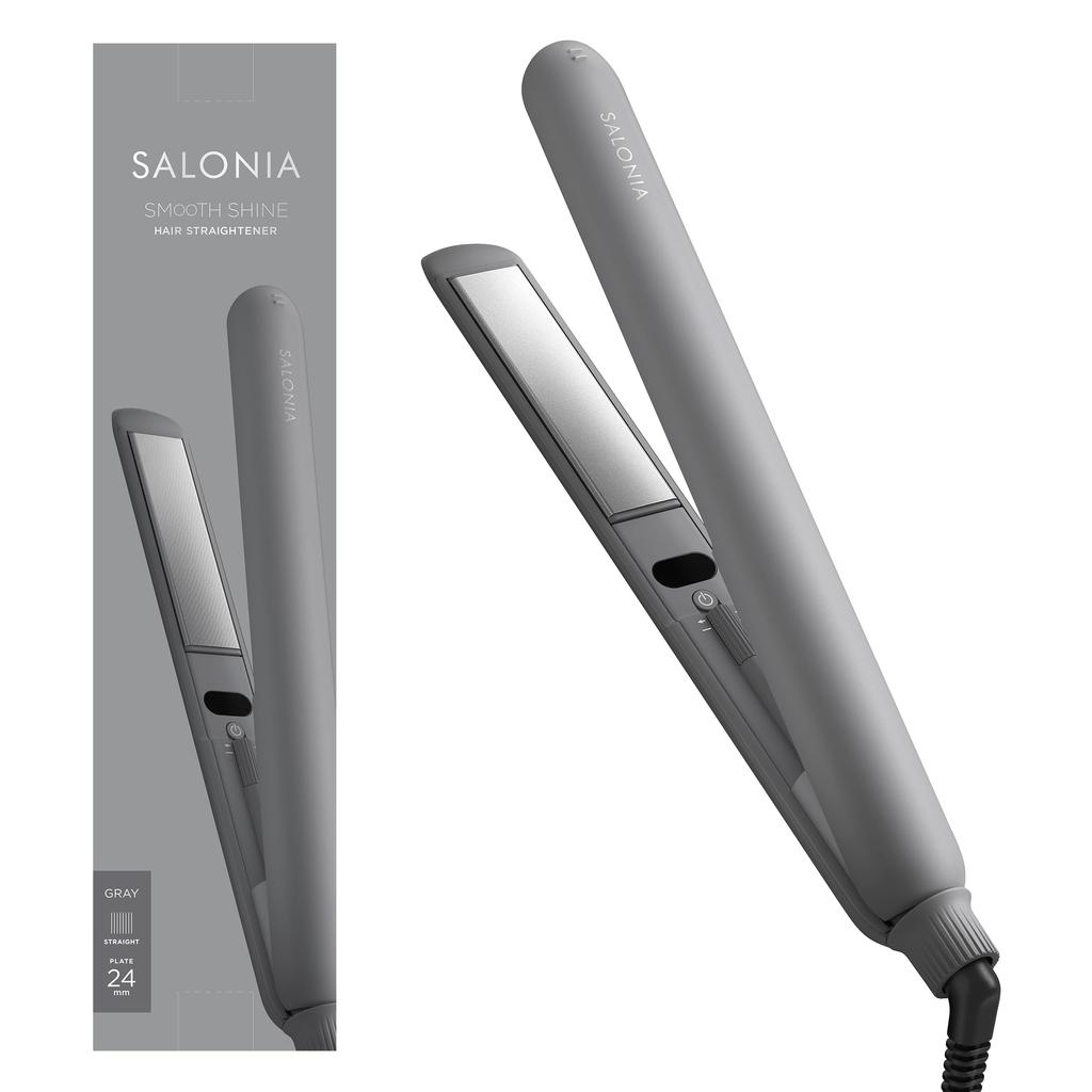 SALONIA Smooth Shine Straight Iron Hair Iron 24mm SAL23105GR Gray
