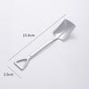 304 Нержавеющая Сталь Железная Лопата Ложка Кофе Ложка Для Мороженого Инженерная Лопата Ретро Милый Квадратный Он