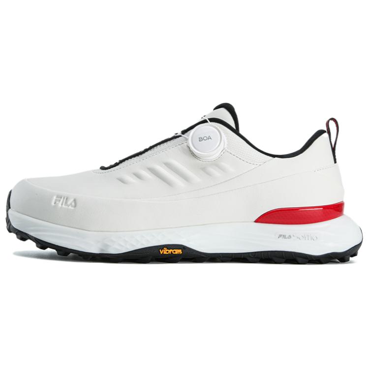 Мужские кроссовки FILA Golf Устойчивые к истиранию, Дышащие, Легкие, Низкие, Обувь для гольфа, Мужская, Ярко-белый