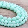 6 8 10 12 mm Frosted Blue River Amazonite matte beads natural stones Round loose beads for jewelry making bracelet necklace diy