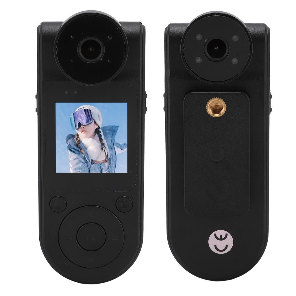 Body Camcorder with 180° Rotating Lens Back Clip Magnetic 2K 140° Wide Angle Motion Detection Body W
