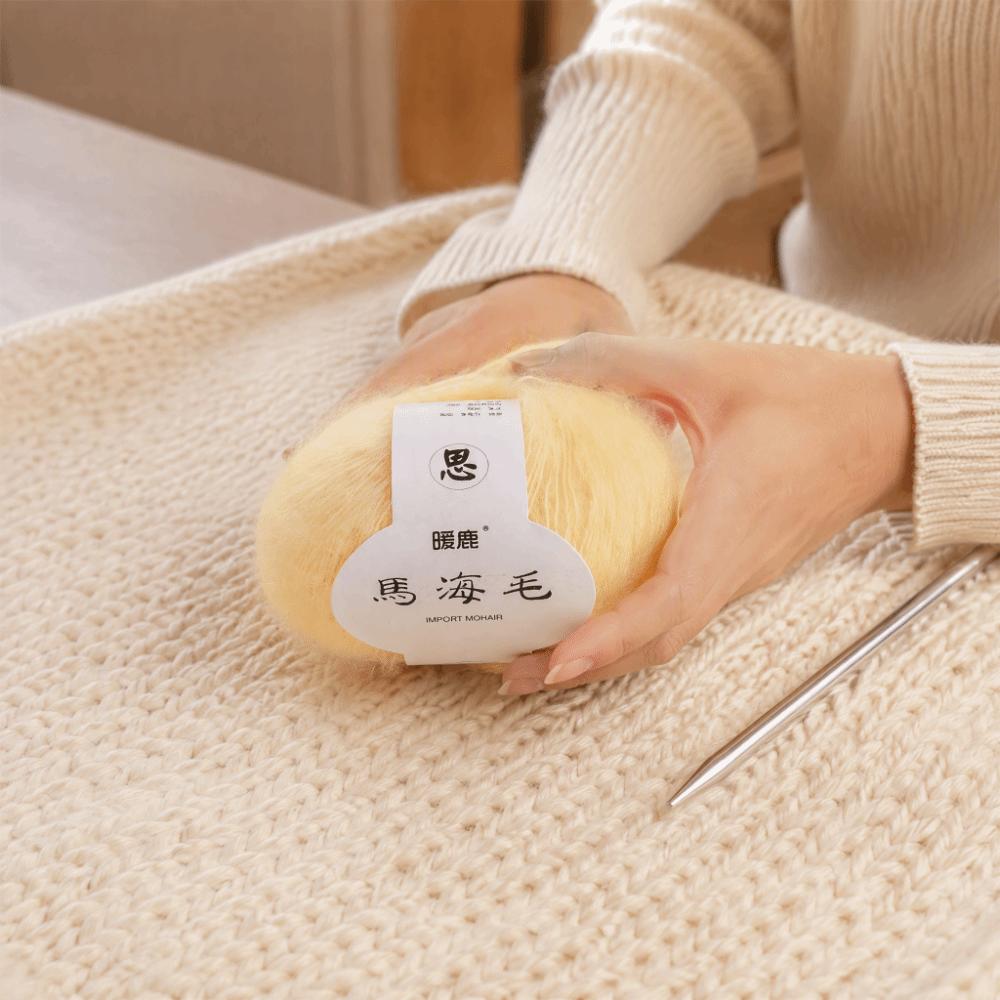 Multi Color Mohair Wool Yarn Soft Texture Hand Knitting Yarn Durable Angora Wool Yarn For Knitting