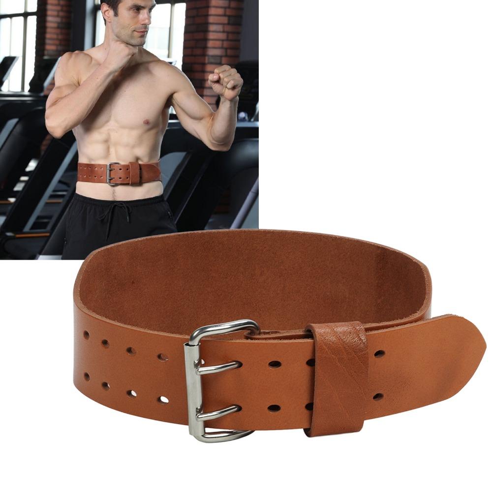 Brown Weightlifting Belt Adjustable Brown Leather Weightlifting Belt Lifting Belt Weight Training