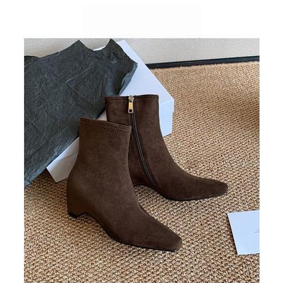 2025 новые французские ретро универсальные повседневные тонкие ботильоны минималистичный изысканный темперамент маленькие ботильоны корейские женские ботинки