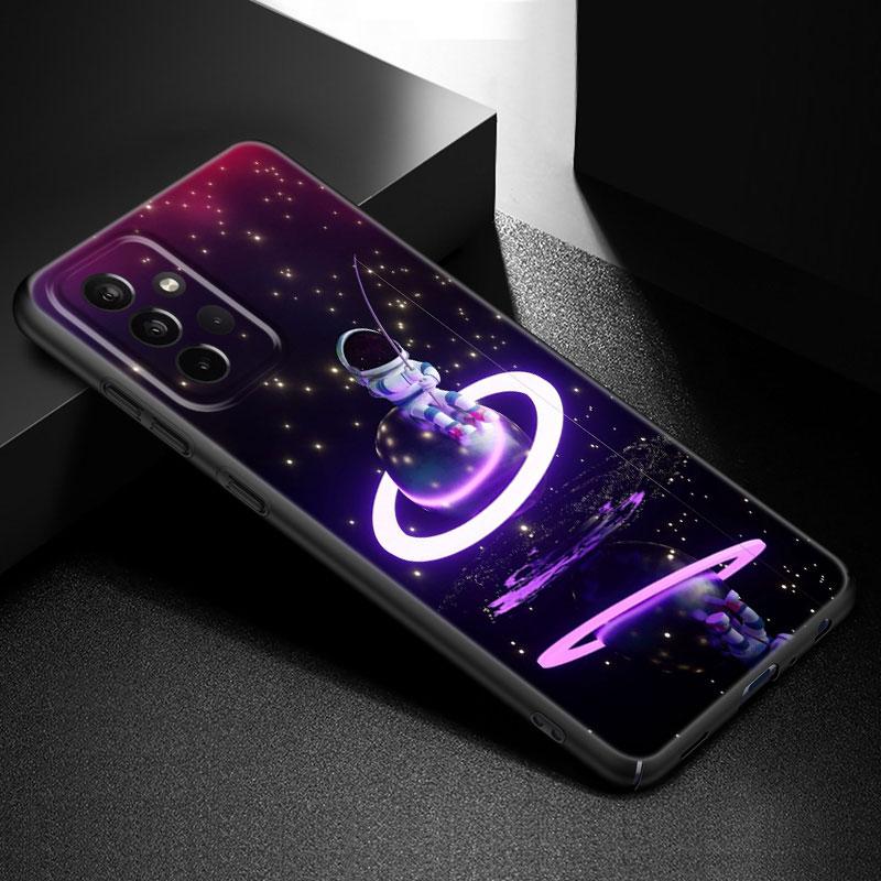 Милый чехол для телефона с космонавтом и Землей для Samsung Galaxy A21 A30 A50 A52 S A13 A22 A32 A33 A53 A73 5G A11 A12 A31 A51 A70 A71 A72