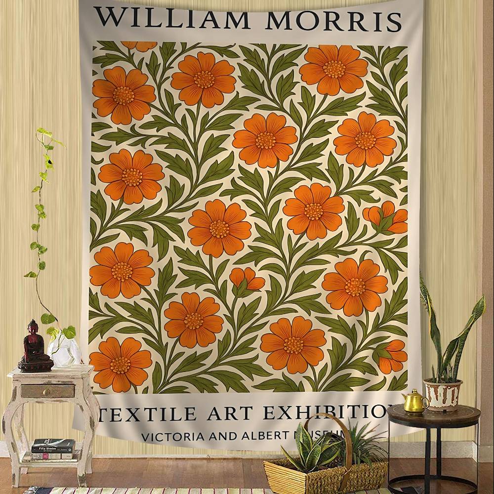 Абстрактный WWilliam MMorris Цветочный Мультяшный Гобелен Настенное Украшение Бытовое Домашний Декор