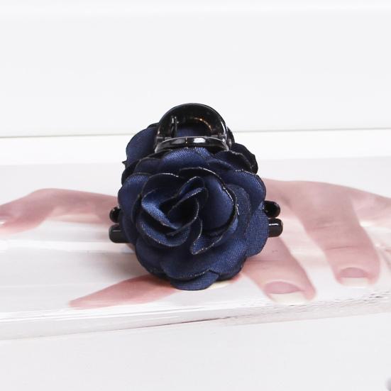 Женская заколка для волос с двухсторонним декором в виде цветка розы, противоскользящие зубцы, заколка для волос с затылком в виде акулы, украшение для волос