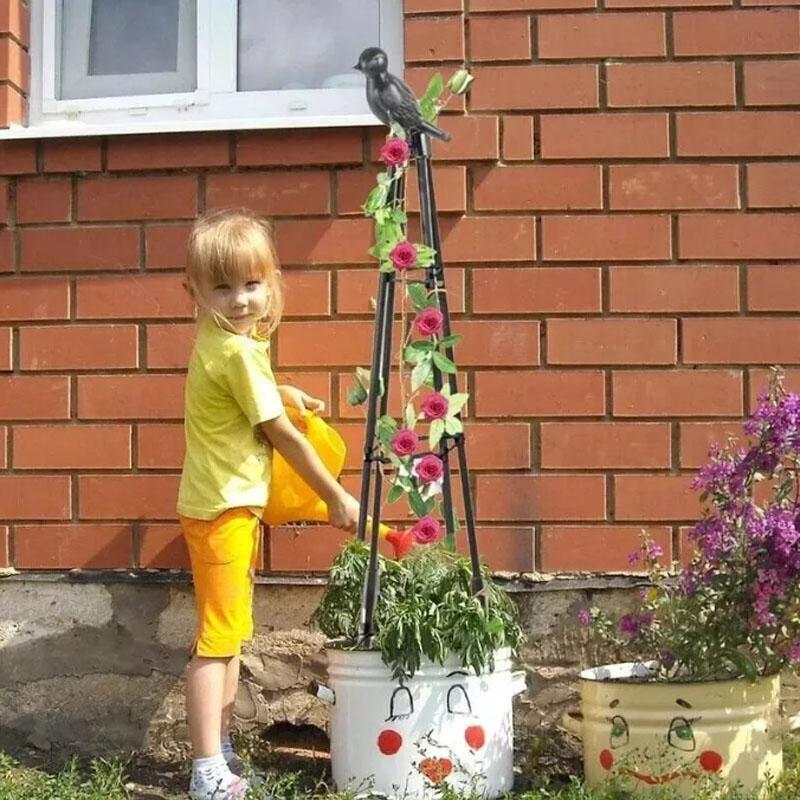 Уличный садовый металлический трубчатый каркас арки для вьющихся растений, опора для обелиска, шпалера 120 см/160 см