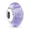 925 Sterling Silver Charm Shimmering Radiant Effervesence Heart Wavy Fancy Murano Glass Bead Fit Popular Bracelet Jewelry