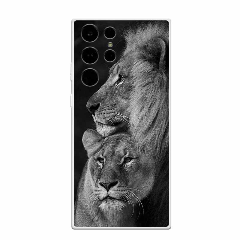 Clear Soft Case for Samsung S23 Ultra Silicone TPU Phone Back Cover for Samsung Galaxy S23 Samsung S23 Transparent Animal Coque
