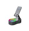 5-In-1 Wireless Speaker Phone Holder Emergency Rechargeable (2000mAh) with Colorful Ambient Light 360° Foldable for Tablet iPhone Android