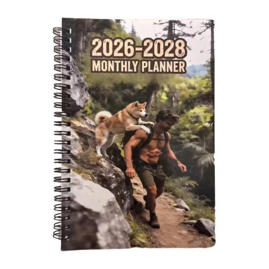 Ежемесячник на 2026-2028 годы Книга-планировщик на 3 года Янв. 2026 - Дек. Календарь на 36 месяцев 2028 года с переплетом на двойной спирали для школьной работы
